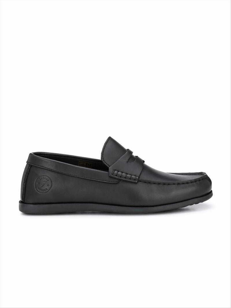 Banish Men's Black Genuine Leather Casual Loafer