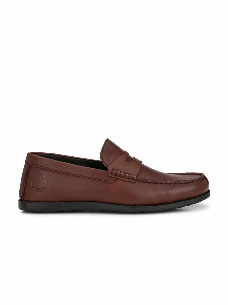 Banish Men's Brown Genuine Leather Casual Loafer