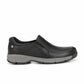 BLACK LEATHER COMFORT SLIPONS